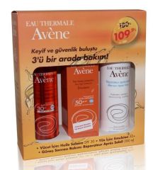 Avene 3'ü Bir Arada Bakım, Huile Solaire Spf30 200 ml., Emulsion Spf50+ 50 ml. ve Reparateur Apres Soleil 200 ml.